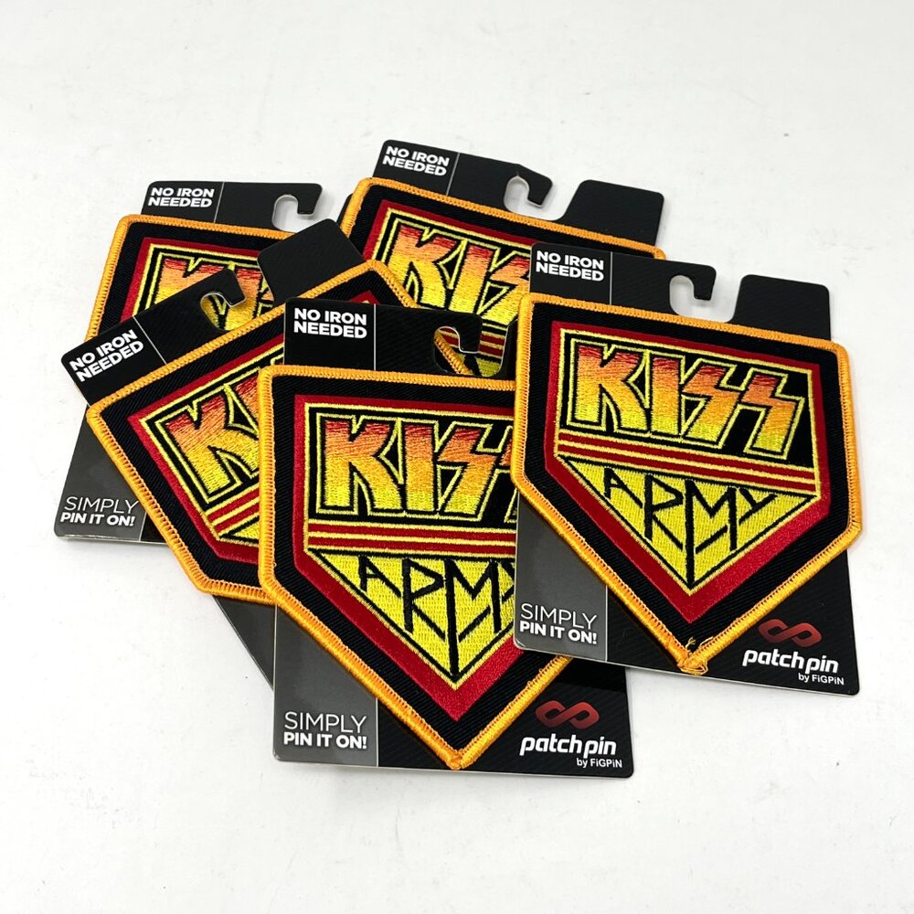 1ea [NEW] KISS Patch Pin KISS ARMY PatchPin by FigPin *No Iron Needed